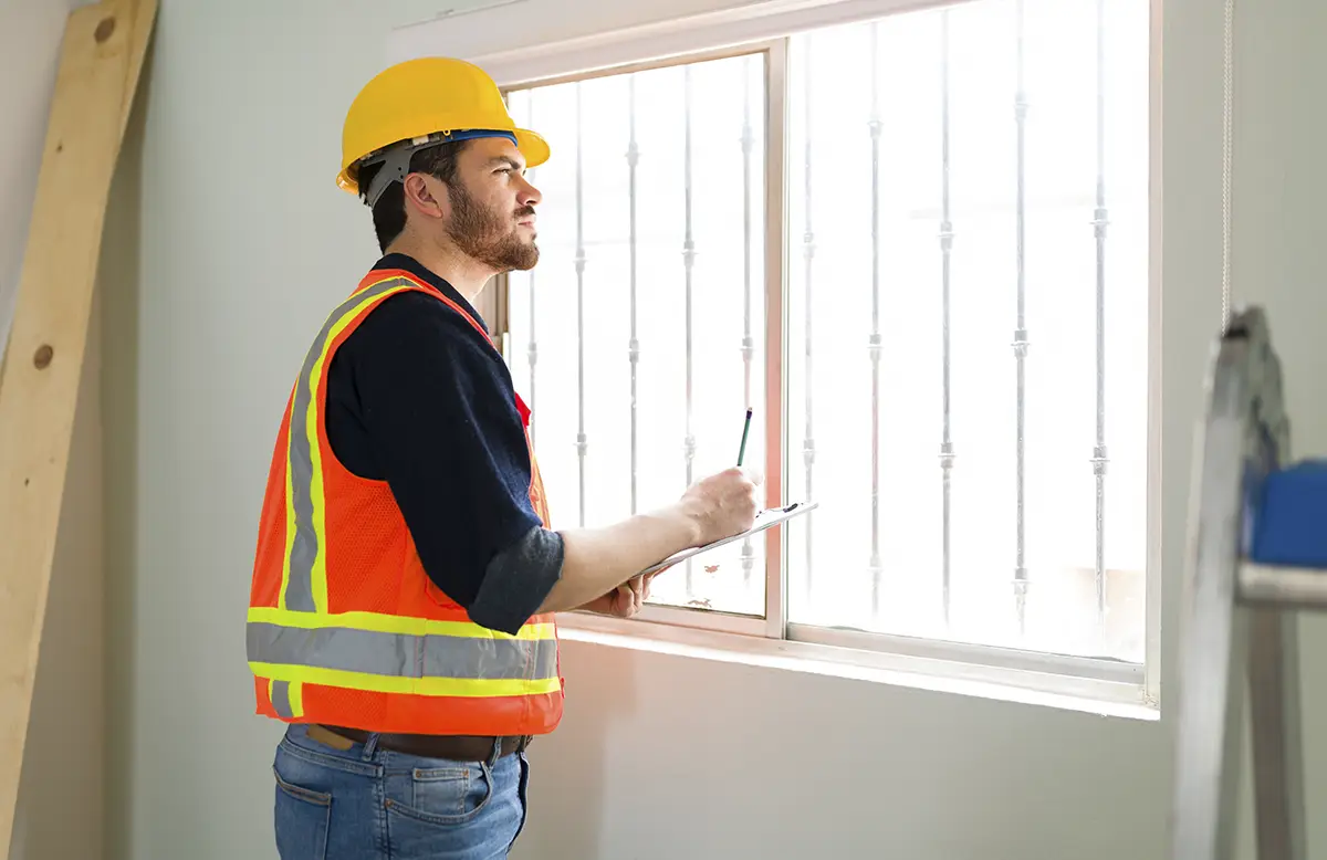 homeowner shaking hands with professional handyman after completing repairs