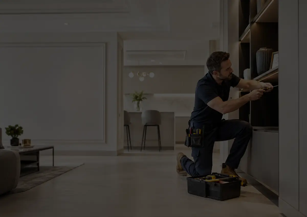 Qualified electrician providing electrical services in a Central London property