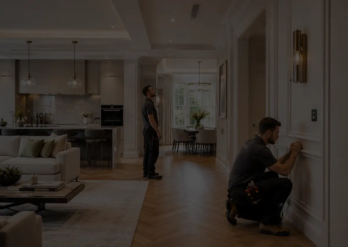 Luxury property refurbishment in Central London featuring freshly painted walls, premium flooring, bespoke joinery, and expert finishing by Beck's Homes UK.